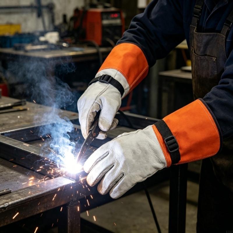 Heated Gloves Electric - Rękawice spawalnicze z koziej skóry, 14